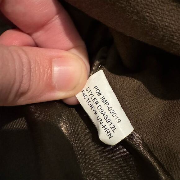 Regency Style Spencer Jacket Bolero Mushroom Brown Velour VTG XL Cropped READ - Picture 8 of 11